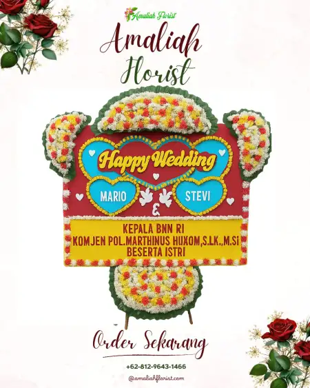 Papan Bunga Pernikahan Way Gelam